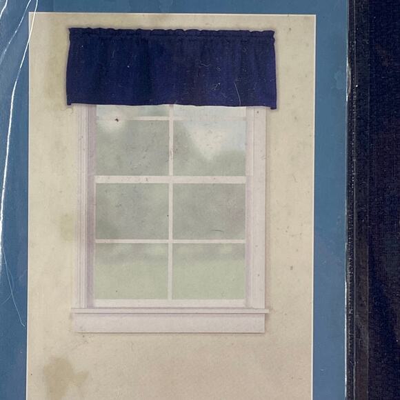 Main Stays Valance Navy - Picture 2 of 6